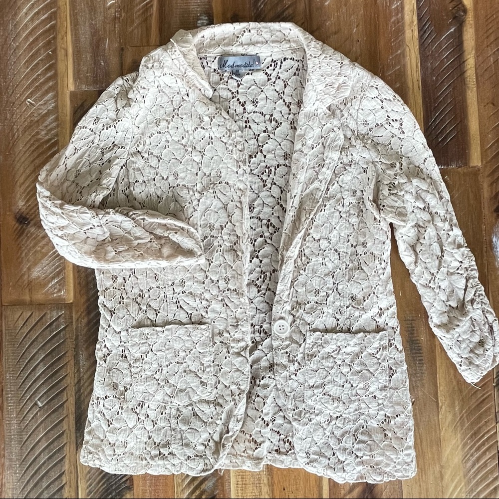 Floral Tan Blazer
